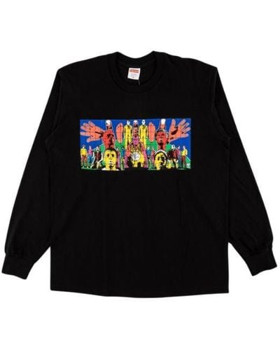 Supreme Death After Life Ls T-shirt "ss 19 Gilbert And George" - Black