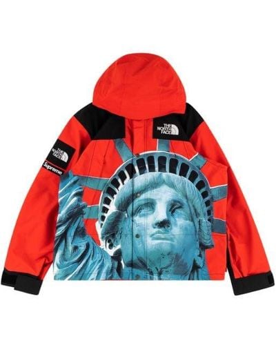 Supreme Tnf Mountain Jacket "fw 19 Statue Of Liberty" - Red