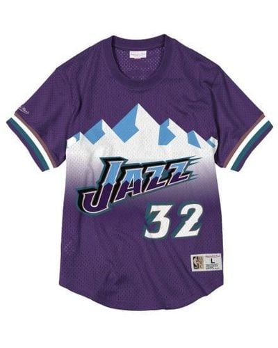 Mitchell & Ness N&n Mesh Top "nba Utah Jazz 96 Karl Malone" - Blue