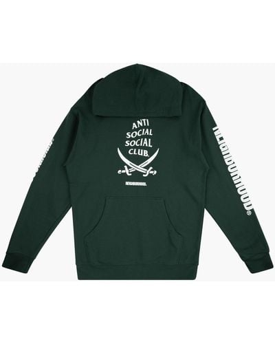 ANTI SOCIAL SOCIAL CLUB Nbhd X Assc 6ix Hoodie "neighborhood" - Green