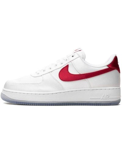Nike Air Force 1 Lo '07 "satin White Varsity Red" Shoes - Black