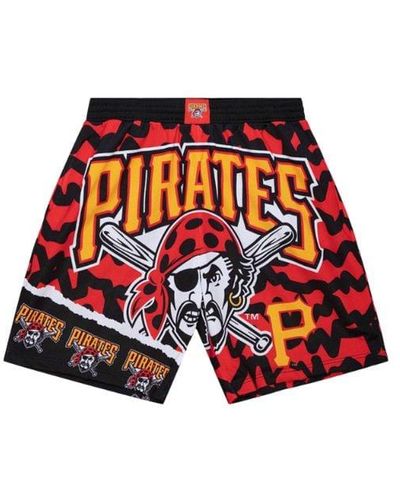 Mitchell & Ness Jumbotron 2.0 Sublimated Shorts "mlb Pittsburgh Pirates" - Red