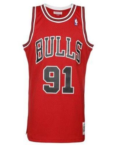 Mitchell & Ness Swingman Road Jersey "nba Jersey Bulls 97 Dennis Rodman" - Red
