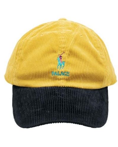 Palace Corduroy Classic Polo Cap "ralph Lauren X " - Yellow