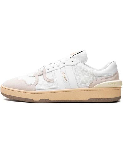 Lanvin Leather Clay Low Top Trainers "white/beige" Shoes - Black