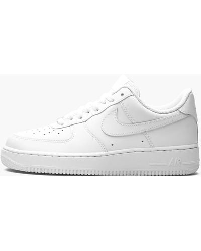 Nike Air Force 1 Lo '07 Mns "white On White" Shoes - Black