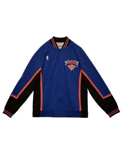 Mitchell & Ness Authentic Warm Up Jacket "nba Ny Knicks 96" - Blue