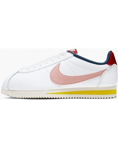 Nike Classic Cortez Leather "coral Stardust" Shoes - Black