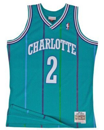 Mitchell & Ness Swingman Road Jersey "nba Charlotte Hornets 92 Larry Johnson" - Blue