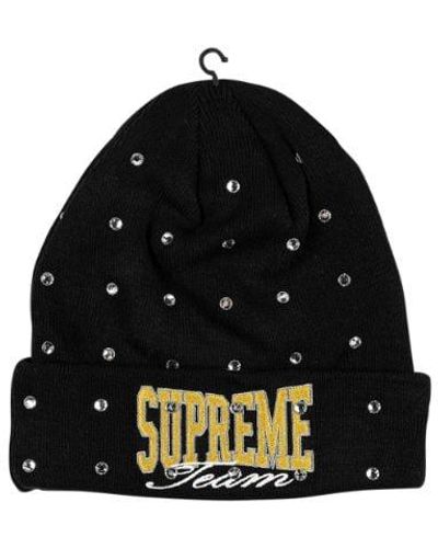 Supreme New Era Rhinestone Beanie "black"