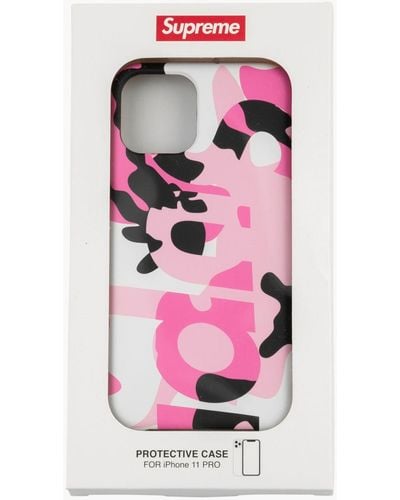 Supreme Camo Iphone 11 Pro Case "fw 20" - Pink