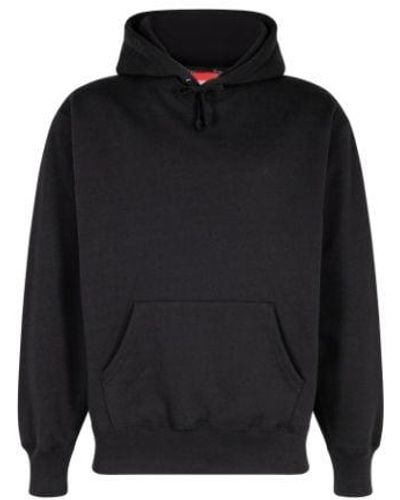 Supreme Satin Appliqué Hooded Sweatshirt "fw22" - Black