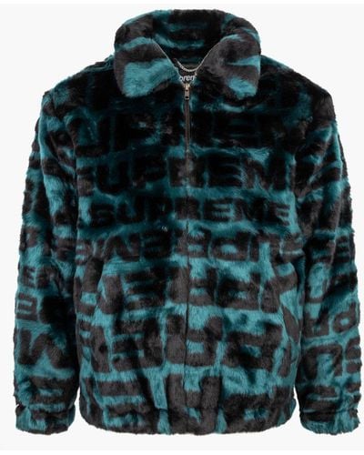 Supreme Faux Fur Repeater Bomber "ss 18" - Green