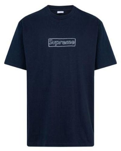 Supreme Kaws Chalk Logo T-shirt "ss 21" - Blue