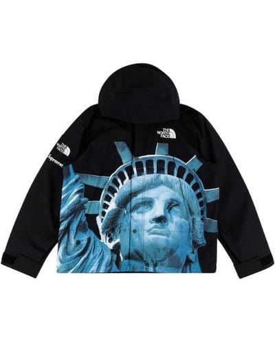 Supreme Tnf Mountain Jacket "fw 19 Statue Of Liberty" - Black