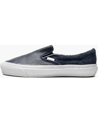 Vans slip on damier bleu deals