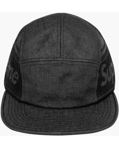 Supreme Raffia Woven Logo Camp Cap "ss 19" - Black