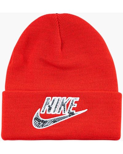 Supreme Nike Snakeskin Beanie "ss 21" - Red