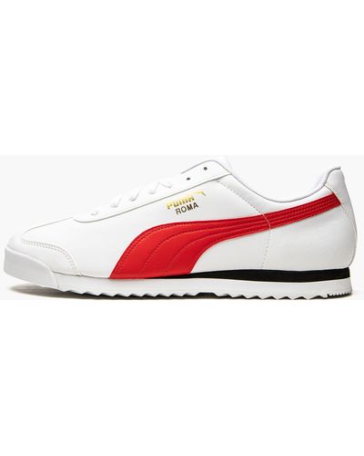 Puma roma sale white red