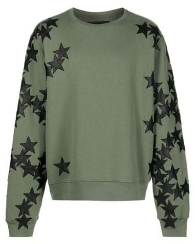 Amiri Star-patch Long-sleeve Sweatshirt - Green