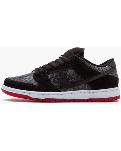 Nike Dunk Low Premium Sb "snakeskin" Shoes - Black