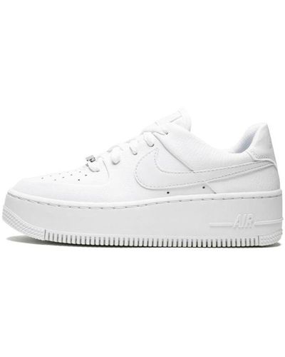 Nike air force clearance 1 sage trainers white
