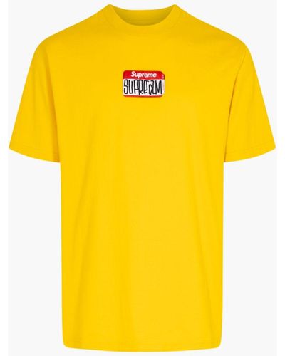 Supreme Gonz Nametag S/s Top "fw 21" - Yellow