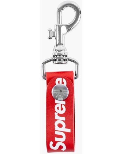Supreme Leather Key Loop "ss 21" - Red
