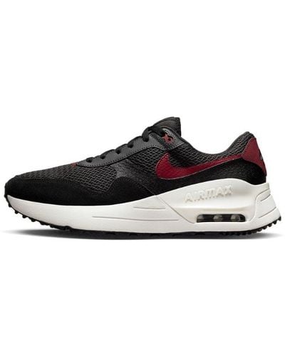 Nike Air Max System "team Red Gum" Shoes - Black