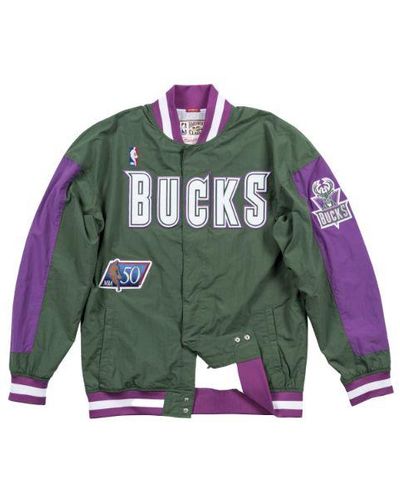 Mitchell & Ness Authentic Warm Up Jacket "nba Milwaukee Bucks 96-97" - Green