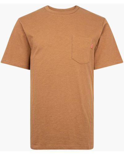 Supreme S/s Pocket T-shirt "ss 19" - Brown