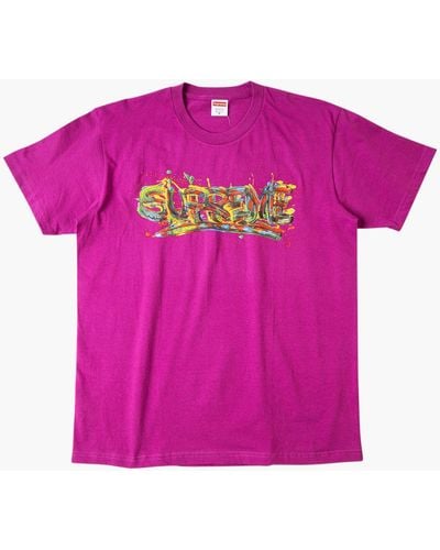 Supreme Paint Logo T-shirt "ss 20" - Pink