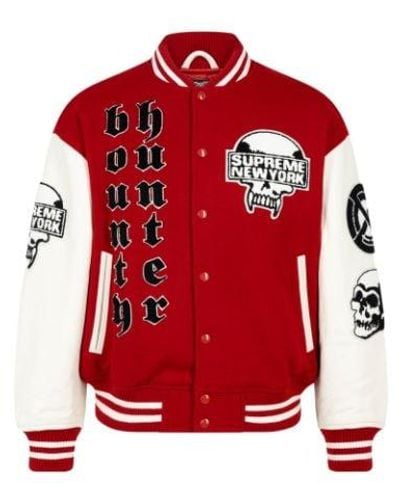 Supreme Bounty Hunter Varsity Jacket "red"