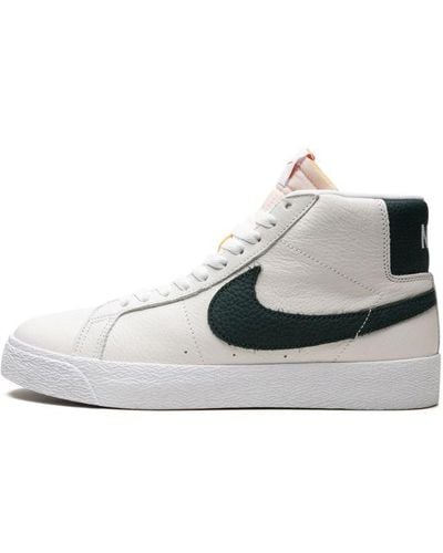 Nike Sb Zoom Blazer Mid Iso "white Pro Green" Shoes - Black