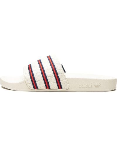 adidas Adilette Cableknit Slides "extra Butter" Shoes - White