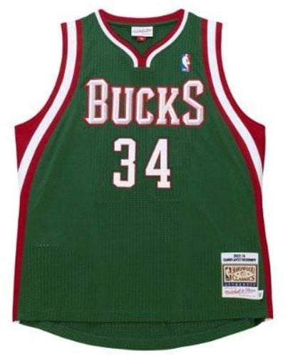 Mitchell & Ness Road Jersey "nba Milwaukee Bucks 2013 Giannis Antetokounmpo" - Green