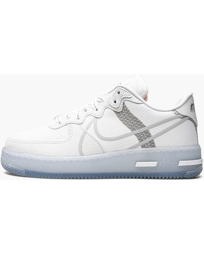 Nike Air Force 1 React "white Ice" Shoes - Black
