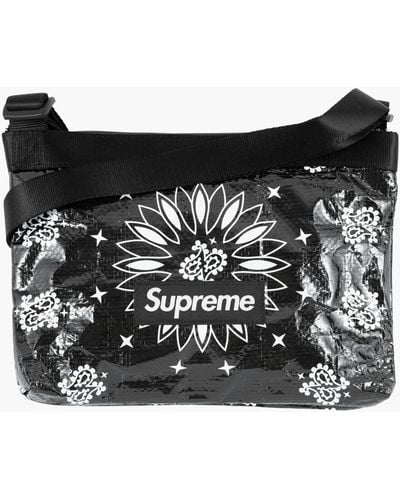Supreme Bandana Tarp Side Bag "ss 21" - Black