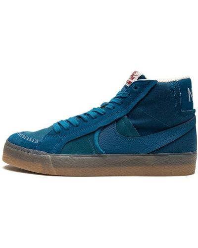 Nike Sb Zoom Blazer Mid Premium Plus Shoes - Blue
