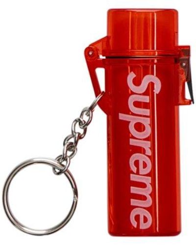 Supreme Waterproof Lighter Case Keychain "ss 20" - Red