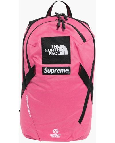 Supreme Tnf Outer Tape Seam Route Rocket Backpack "ss 21 Summit Series" - Pink