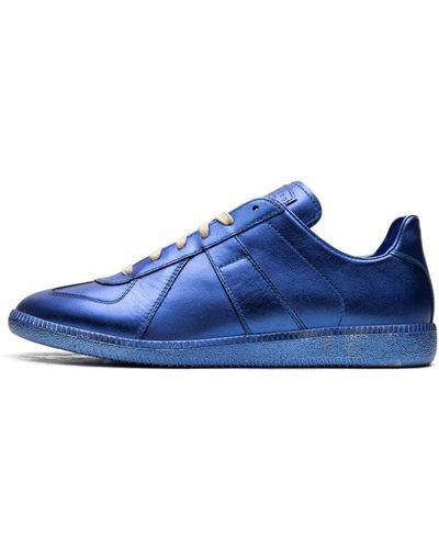 Maison Margiela Replica Low Top Trainer "blue Metallic" Shoes
