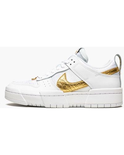 Nike Dunk Lo Disrupt "white / Metallic Gold" Shoes - Black