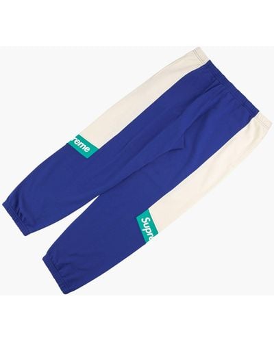 Supreme Color Blocked Sweatpant "ss 20" - Blue