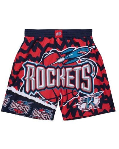 Mitchell & Ness Jumbotron 2.0 Sublimated Shorts "nba Houston Rockets" - Red