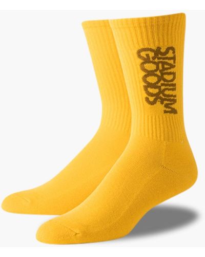 Stadium Goods Crew Socks "sunflower" - Yellow