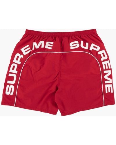 Supreme Arc Logo Water Shorts "ss 18" - Red