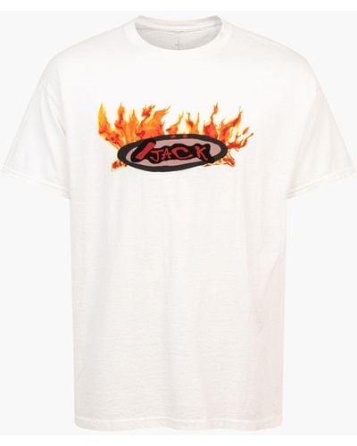 Travis Scott Flame T-shirt "cactus Jack" - White