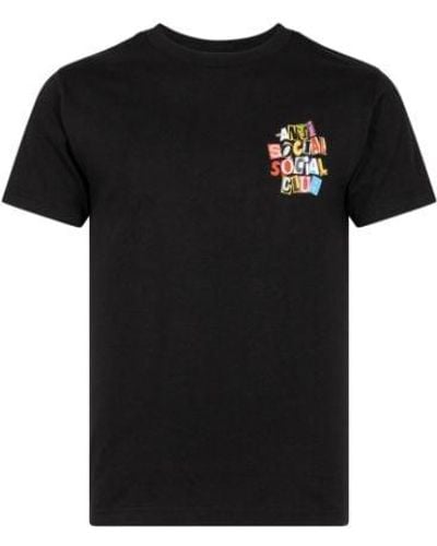 ANTI SOCIAL SOCIAL CLUB Torn Pages Of Our Story T-shirt "members Only" - Black