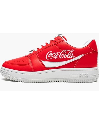 A Bathing Ape Bapesta "cocacola" Shoes - Red